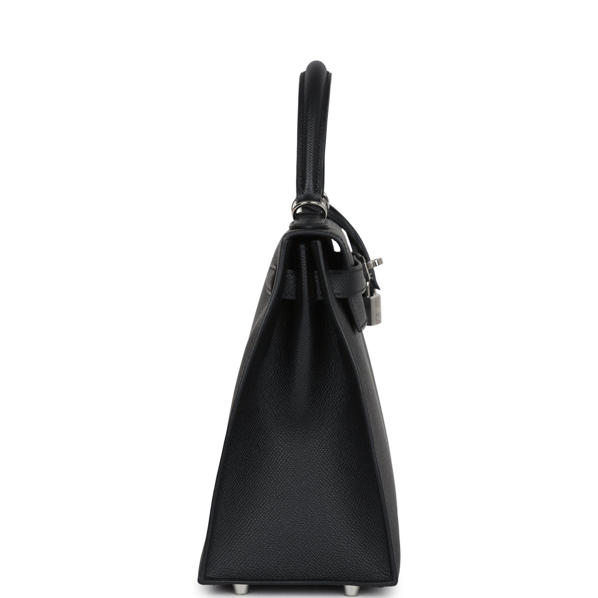 Hermès Kelly Sellier 28 Black Epsom Palladium Hardware