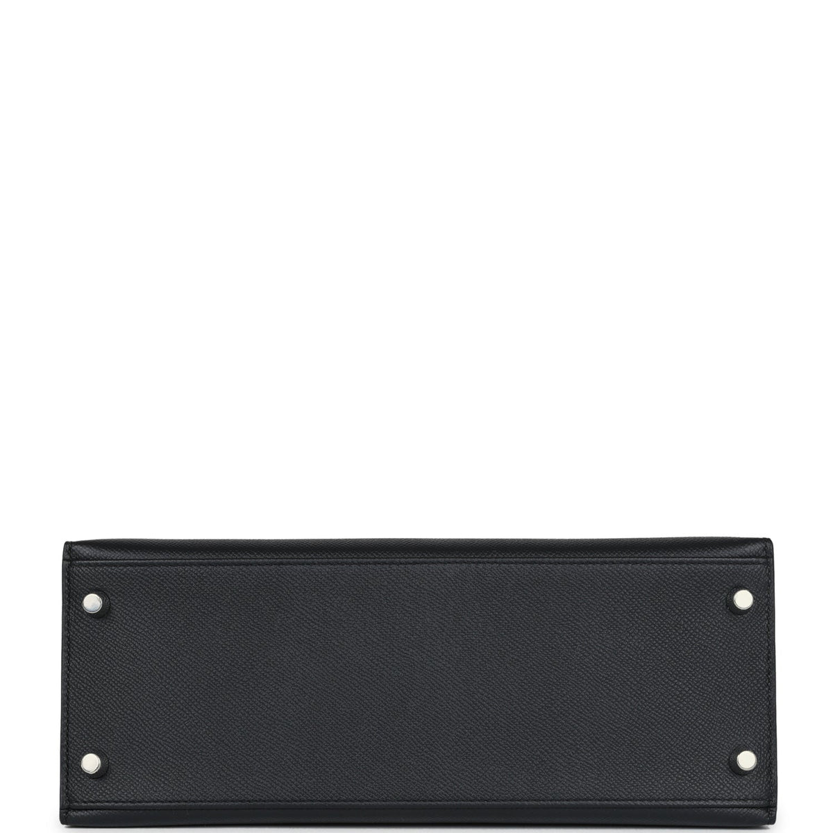 Hermès Kelly Sellier 28 Black Epsom Palladium Hardware