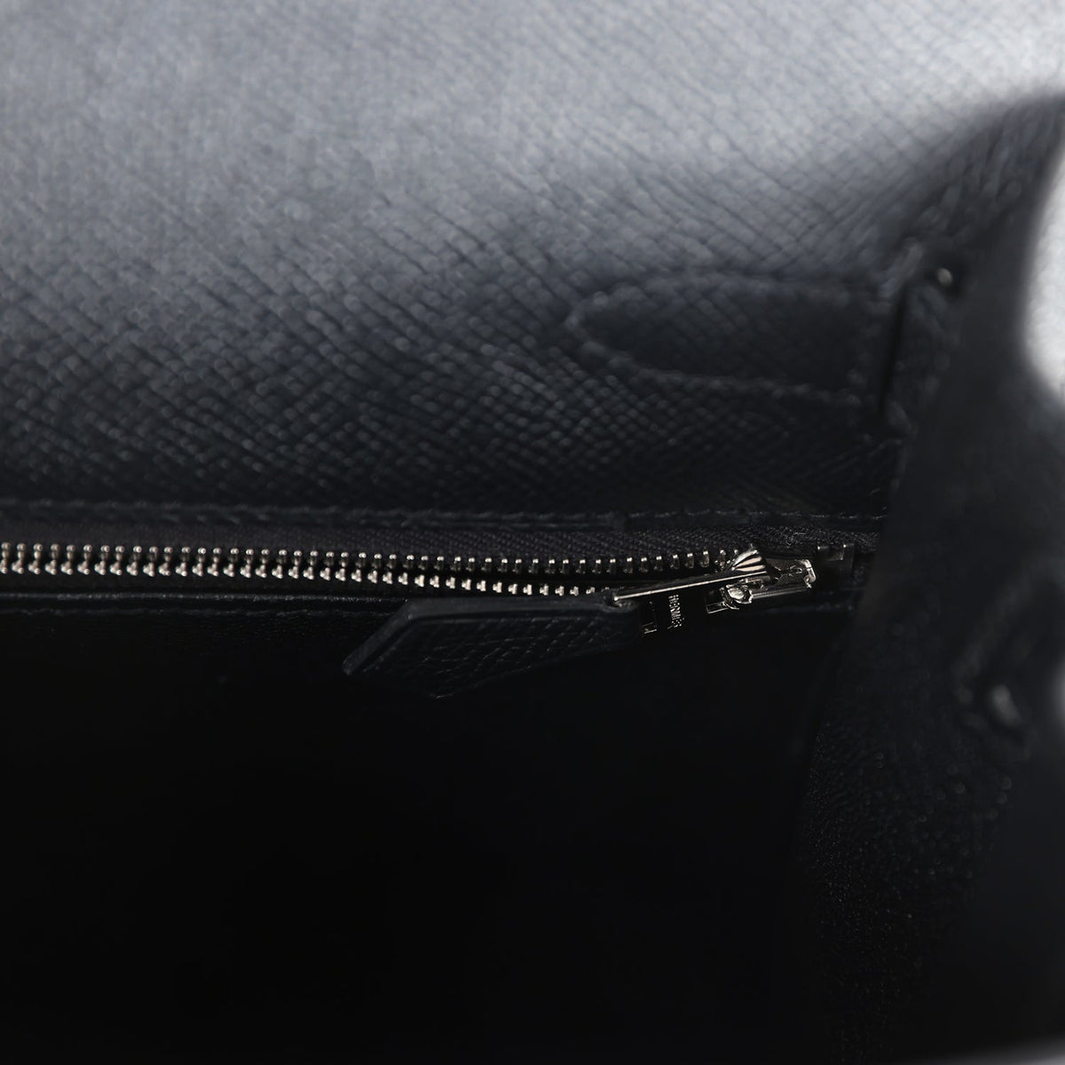 Hermès Kelly Sellier 28 Black Epsom Palladium Hardware
