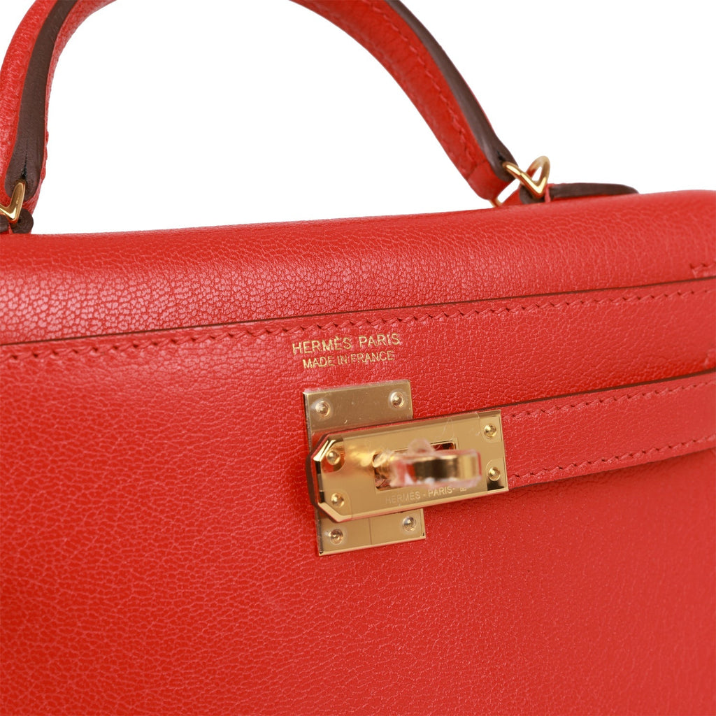 Hermès Kelly 20 Capucine Chevre Gold Hardware