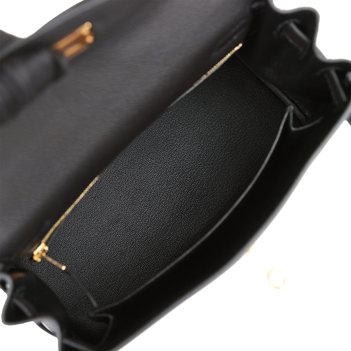 Hermès Kelly Retourne 25 Black Togo Gold Hardware