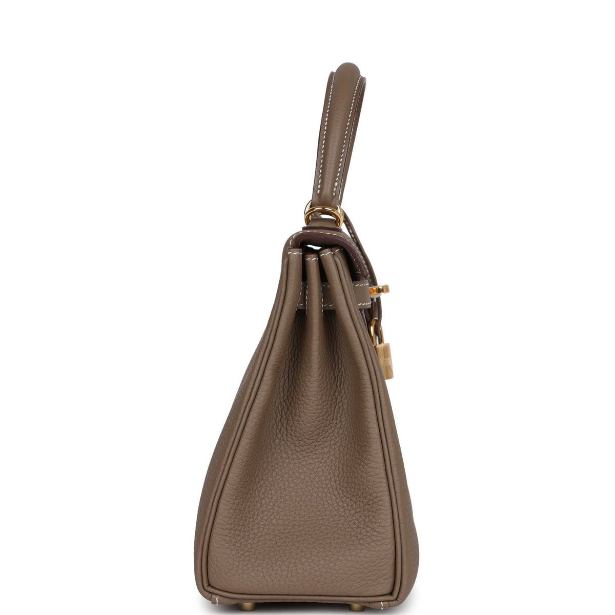 Hermès Kelly Retourne 25 Etoupe Togo Gold Hardware