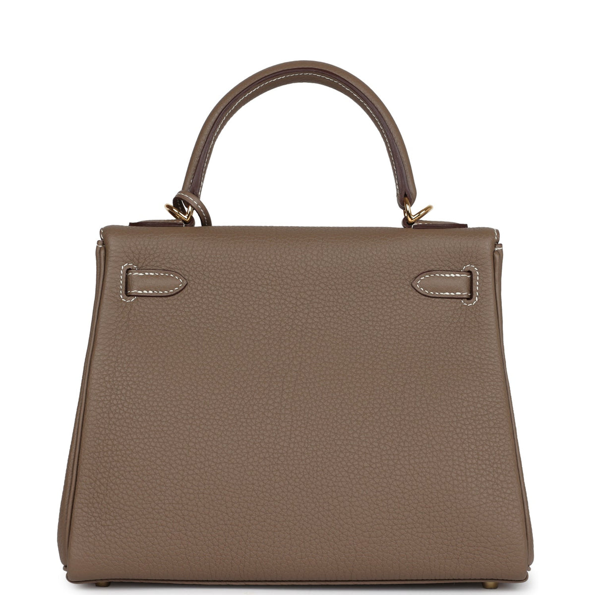 Hermès Kelly Retourne 25 Etoupe Togo Gold Hardware