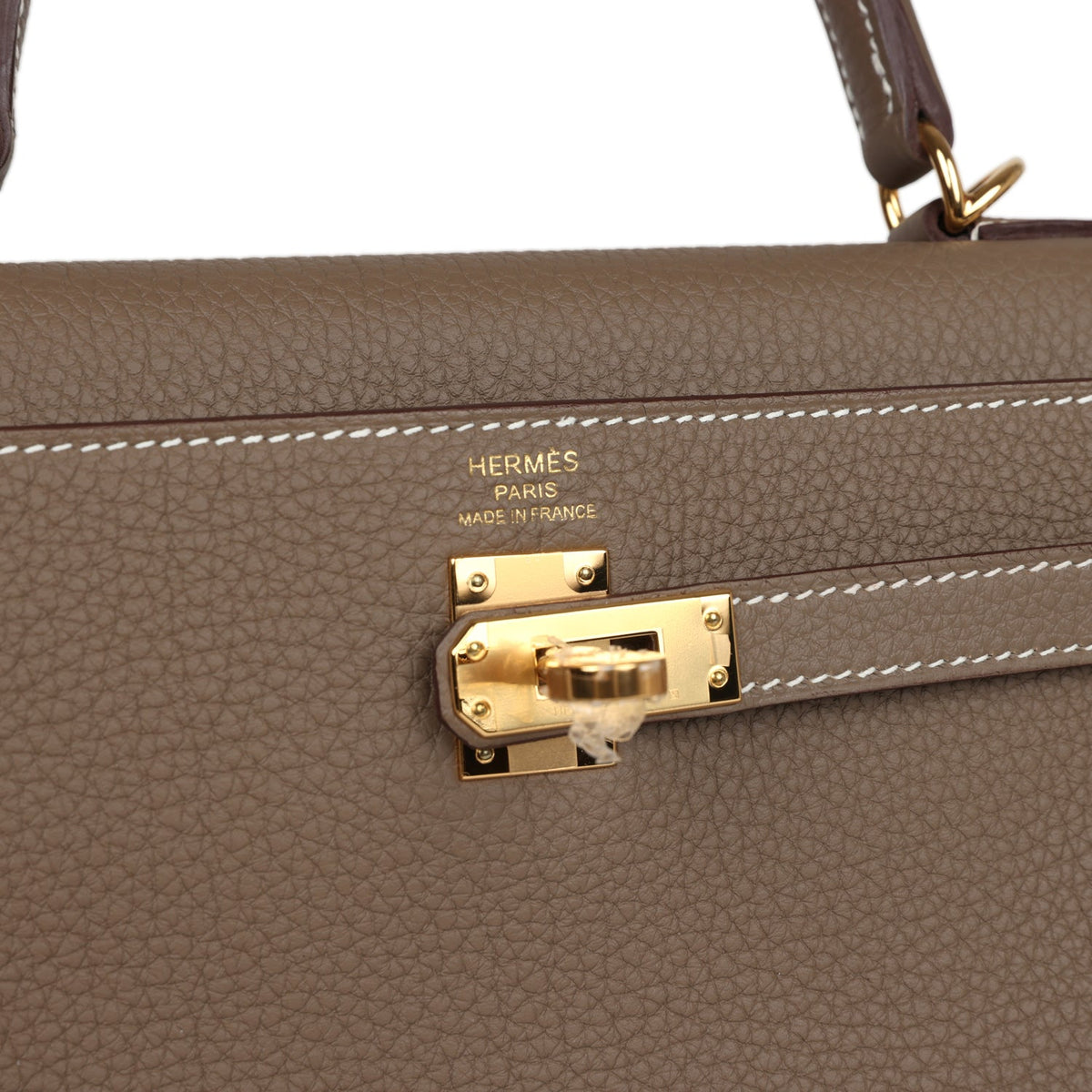 Hermès Kelly Retourne 25 Etoupe Togo Gold Hardware