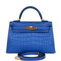 Hermès Kelly Sellier 20 Bleu Royal Matte Faux Leather Gold Hardware