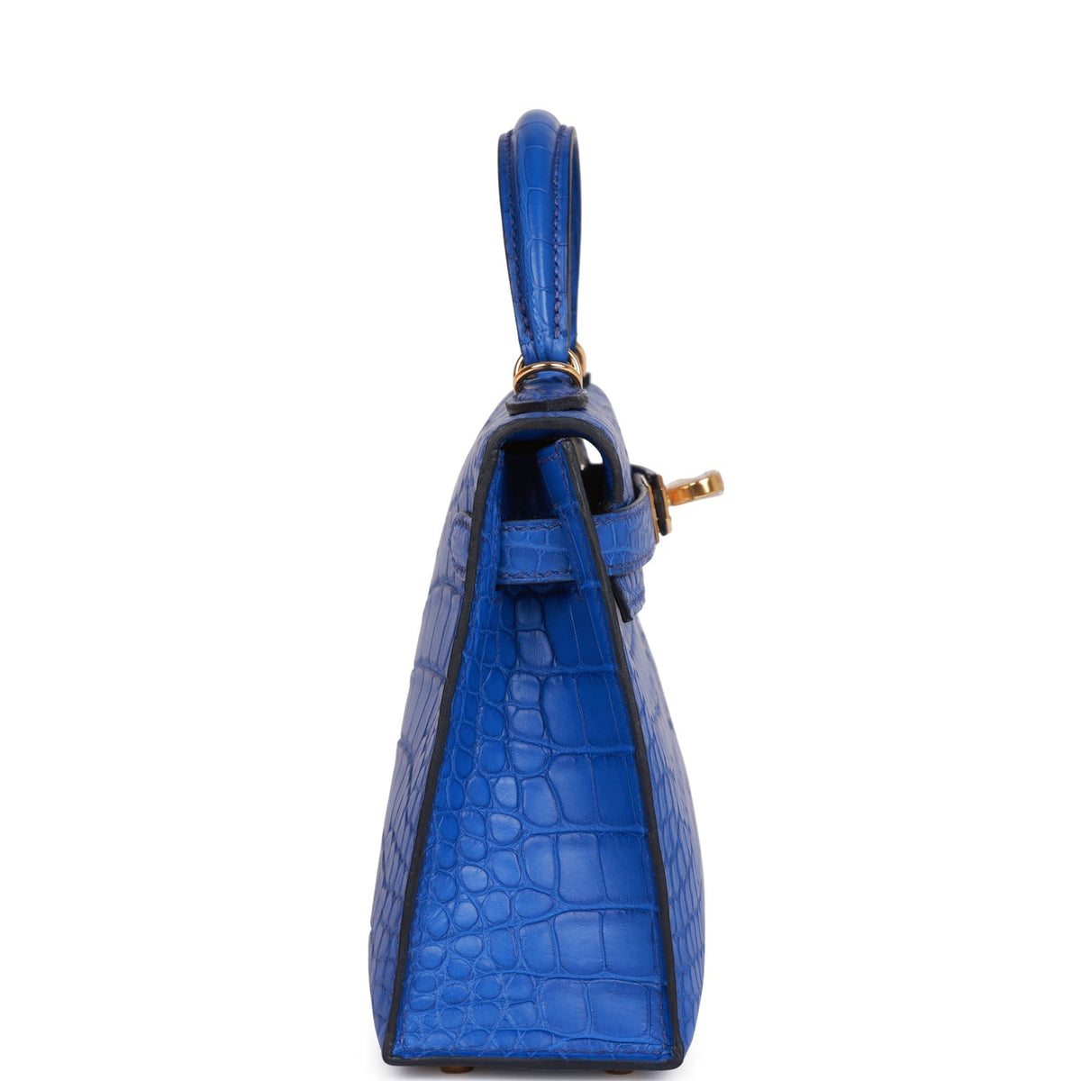 Hermès Kelly Sellier 20 Bleu Royal Matte Faux Leather Gold Hardware