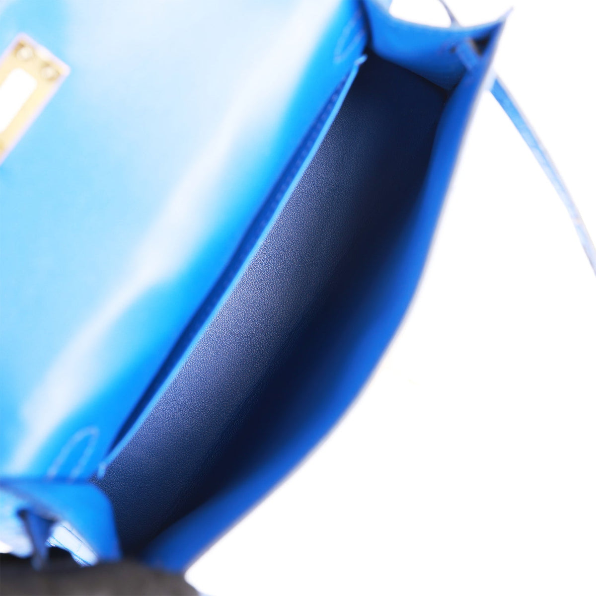 Hermès Kelly Sellier 20 Bleu Royal Matte Faux Leather Gold Hardware
