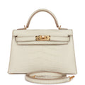 Hermès Kelly Sellier 20 Beton Matte Faux Leather Gold Hardware