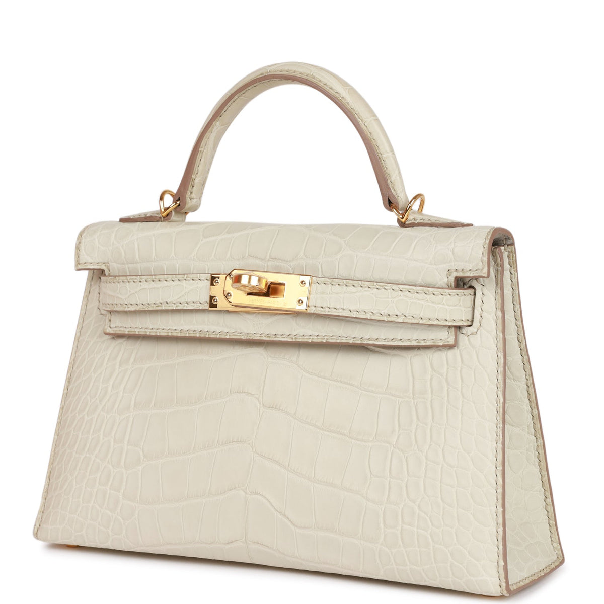 Hermès Kelly Sellier 20 Beton Matte Faux Leather Gold Hardware
