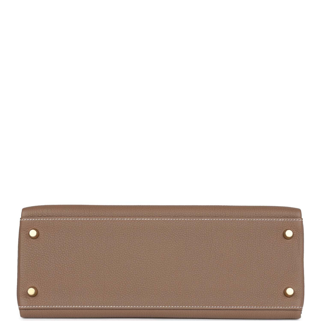 Hermès Kelly Retourne 32 Etoupe Togo Gold Hardware