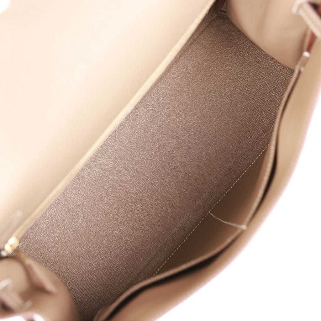 Hermès Kelly Retourne 32 Etoupe Togo Gold Hardware