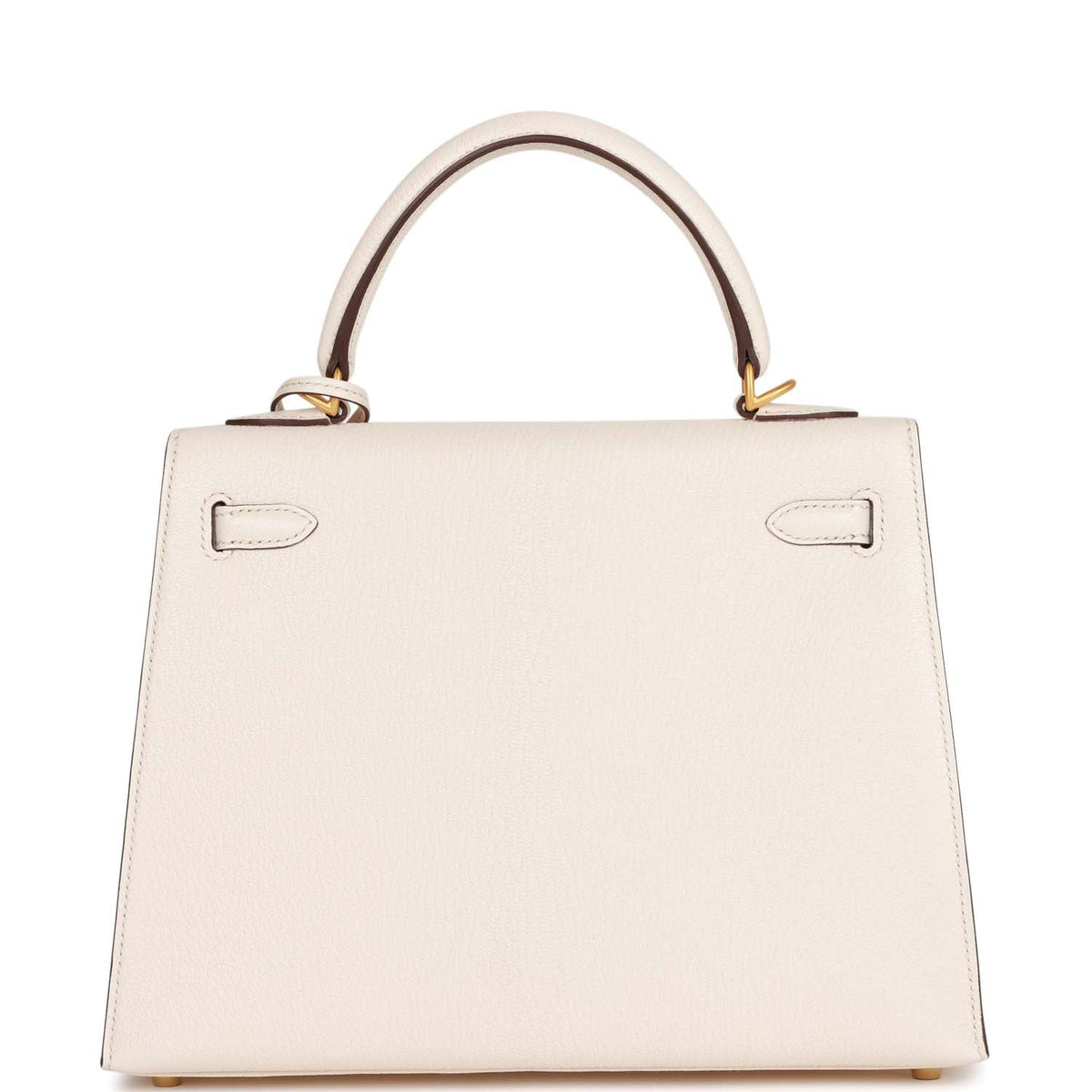 Hermès Special Order (HSS) Kelly Sellier 25 Nata Verso Chevre Brushed Gold Hardware