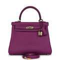Hermès Kelly Retourne 25 Anemone Swift Permabrass Hardware