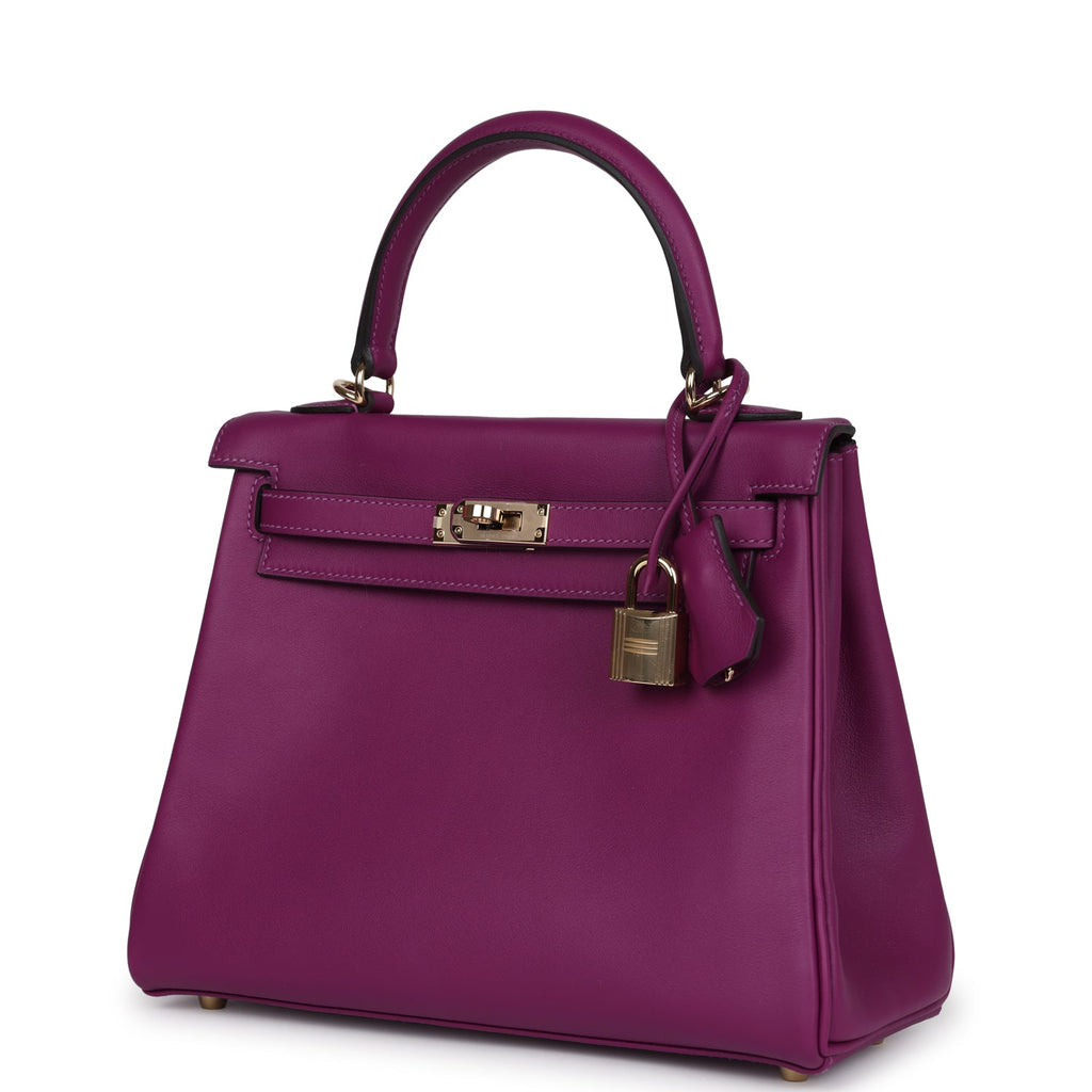 Hermès Kelly Retourne 25 Anemone Swift Permabrass Hardware