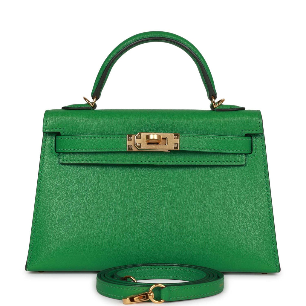 Hermès Kelly Sellier 20 Bambou Chevre Gold Hardware
