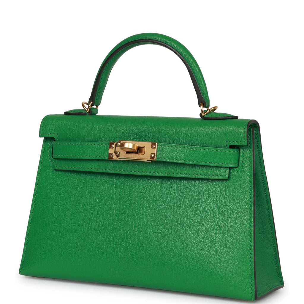 Hermès Kelly Sellier 20 Bambou Chevre Gold Hardware