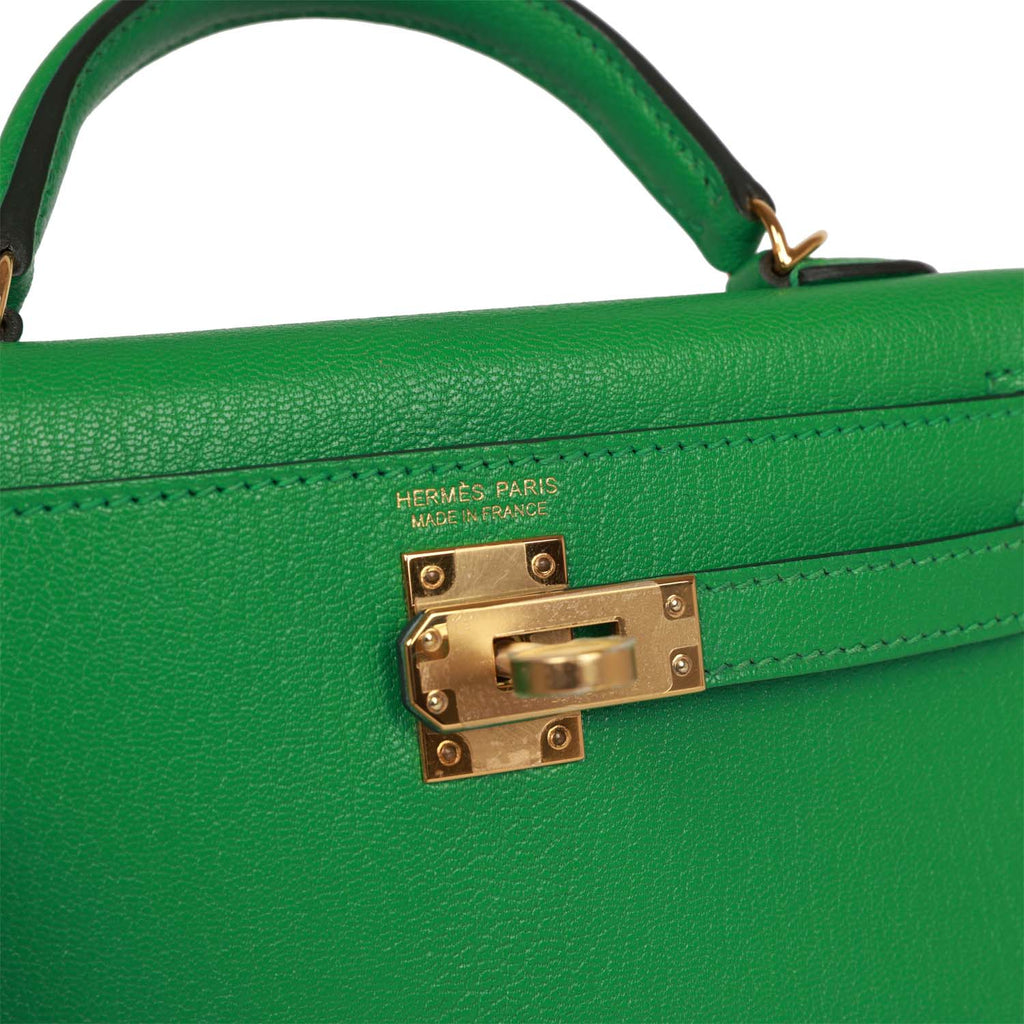 Hermès Kelly Sellier 20 Bambou Chevre Gold Hardware