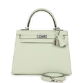 Hermès Kelly Sellier 25 Vert Fizz Epsom Palladium Hardware