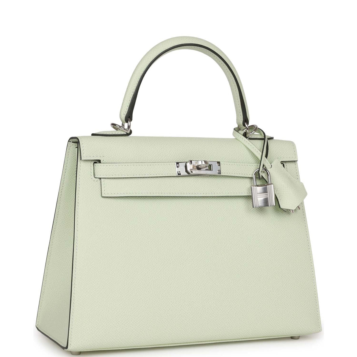Hermès Kelly Sellier 25 Vert Fizz Epsom Palladium Hardware