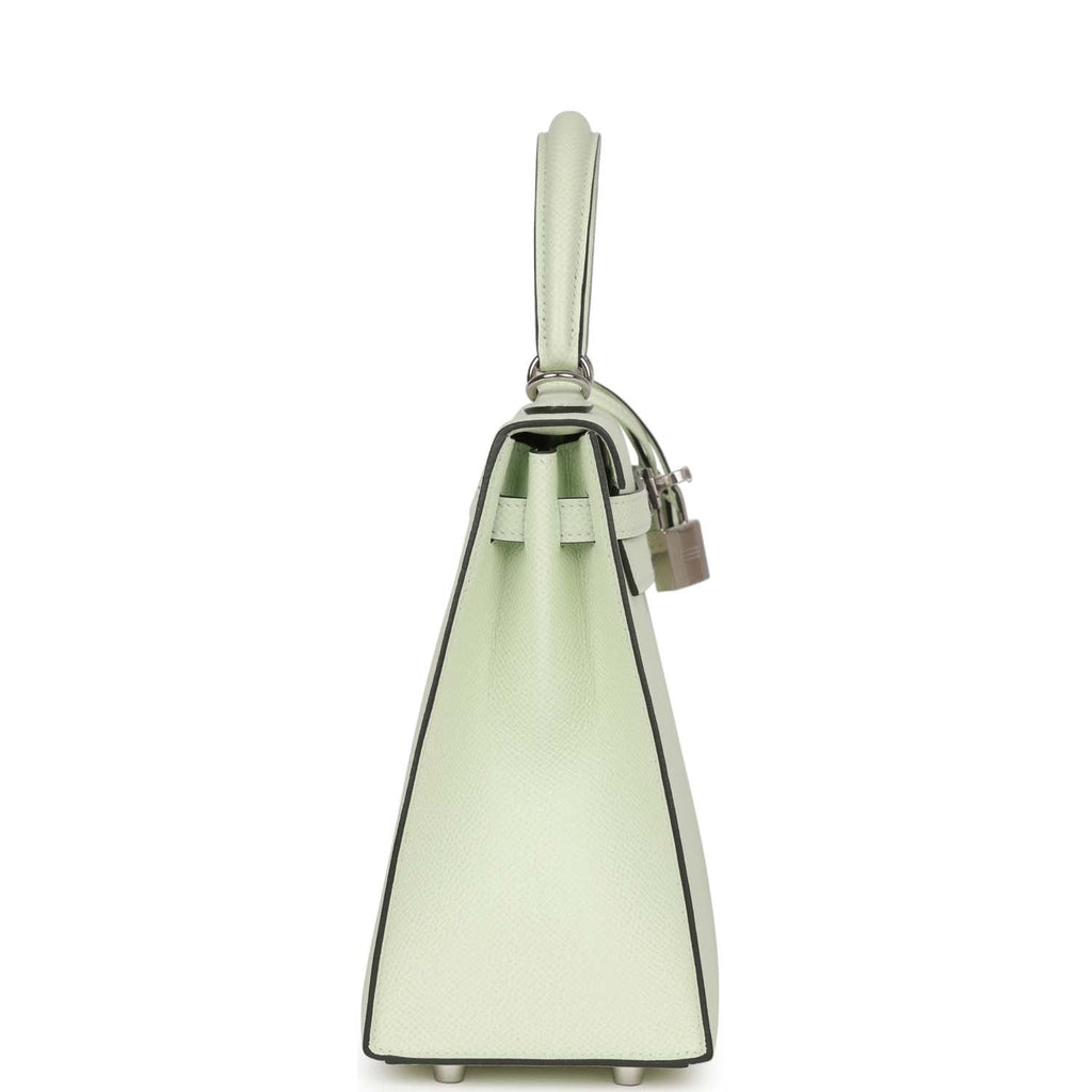 Hermès Kelly Sellier 25 Vert Fizz Epsom Palladium Hardware