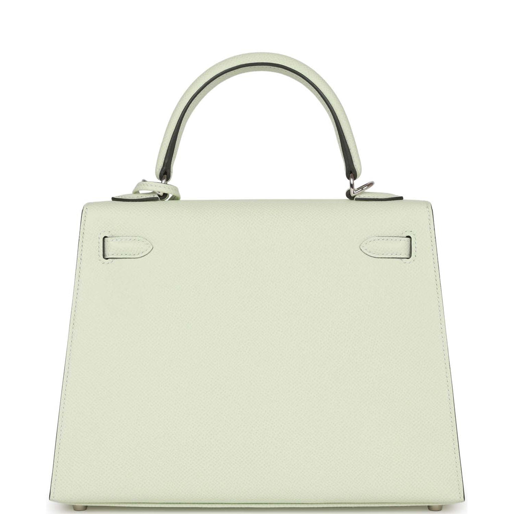 Hermès Kelly Sellier 25 Vert Fizz Epsom Palladium Hardware