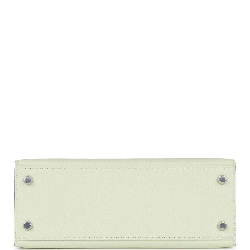 Hermès Kelly Sellier 25 Vert Fizz Epsom Palladium Hardware