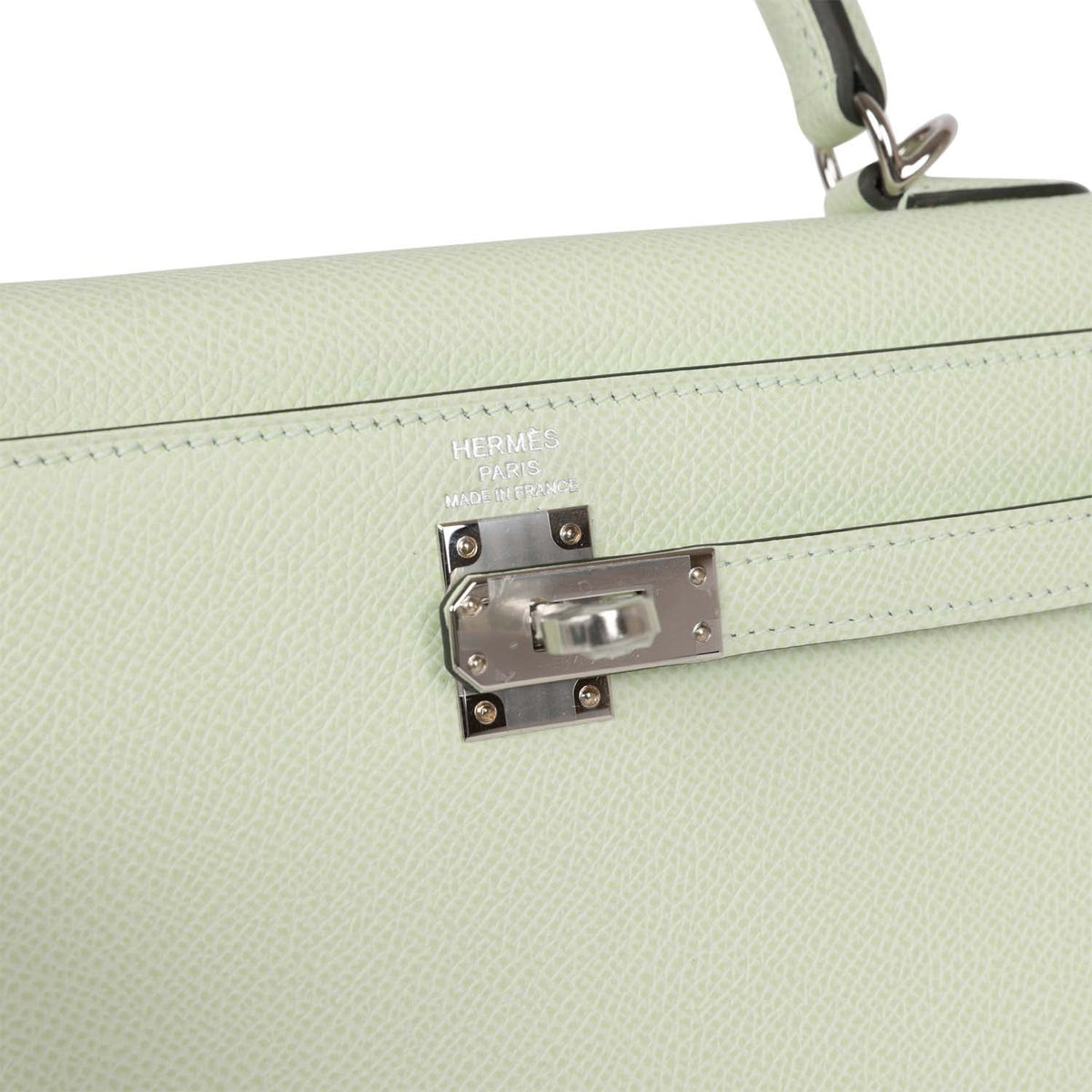 Hermès Kelly Sellier 25 Vert Fizz Epsom Palladium Hardware
