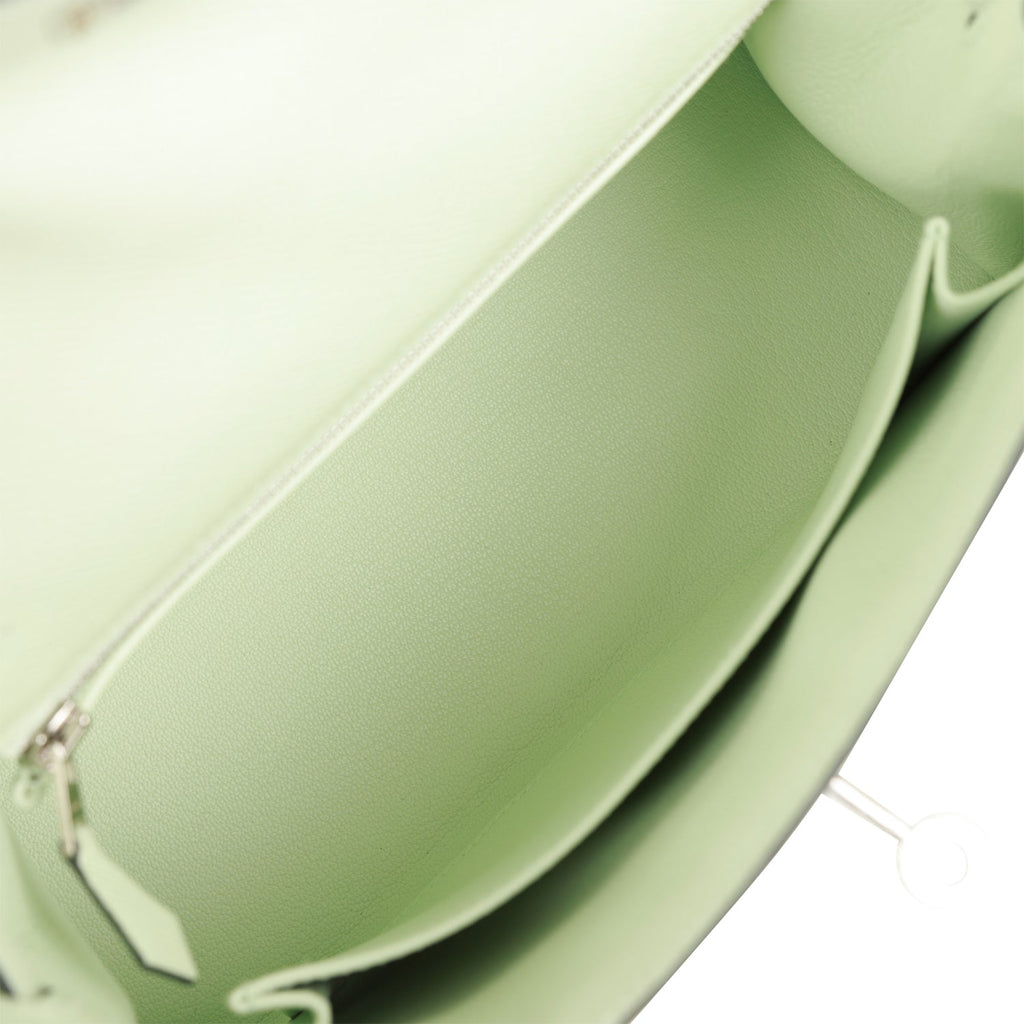 Hermès Kelly Sellier 25 Vert Fizz Epsom Palladium Hardware
