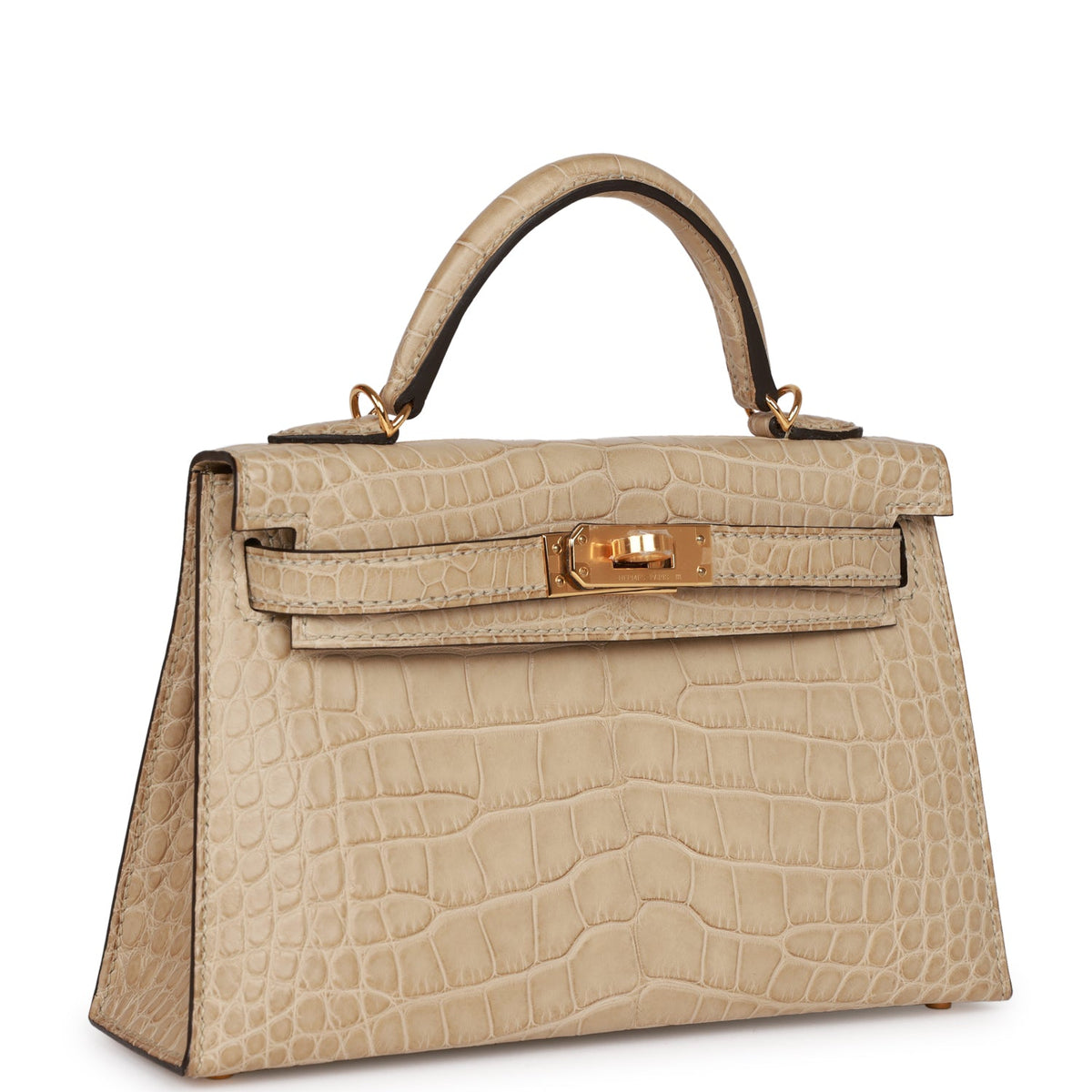 Hermès Kelly 20 Trench Matte Faux Leather Gold Hardware