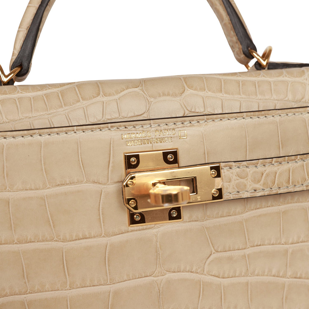 Hermès Kelly 20 Trench Matte Faux Leather Gold Hardware