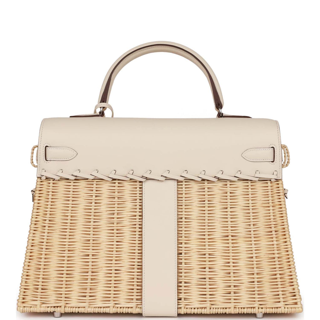 Hermès Picnic Kelly 35 Nata Swift Palladium Hardware