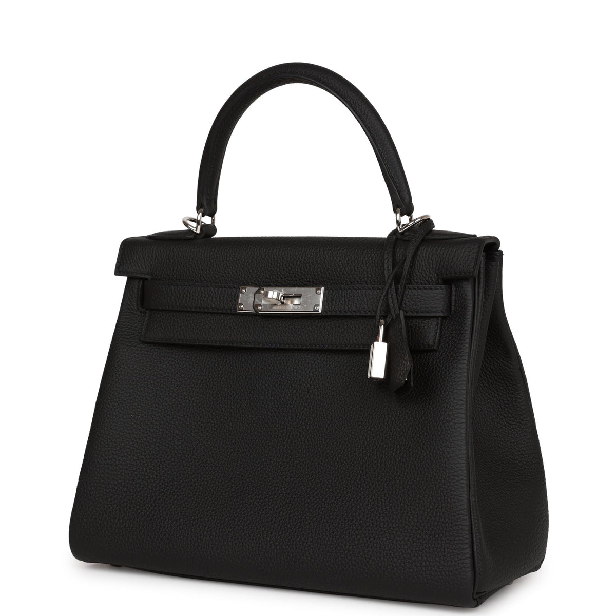 Hermès Kelly Retourne 28 Black Togo Palladium Hardware
