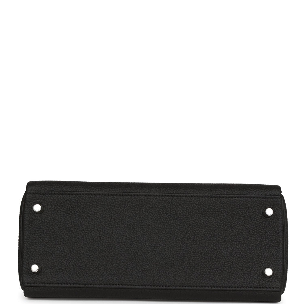 Hermès Kelly Retourne 28 Black Togo Palladium Hardware