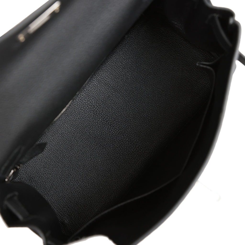 Hermès Kelly Retourne 28 Black Togo Palladium Hardware