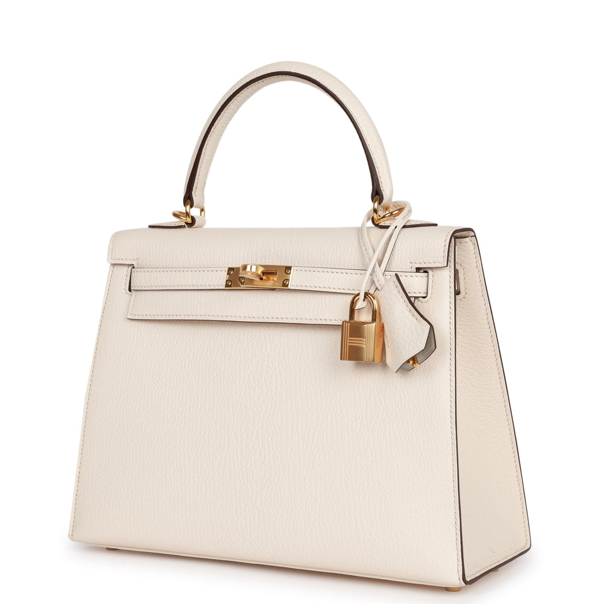 Hermès Special Order (HSS) Kelly Sellier 25 Nata Verso Chevre Gold Hardware
