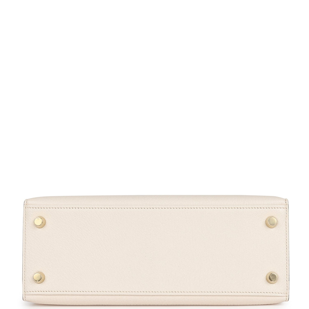 Hermès Special Order (HSS) Kelly Sellier 25 Nata Verso Chevre Gold Hardware