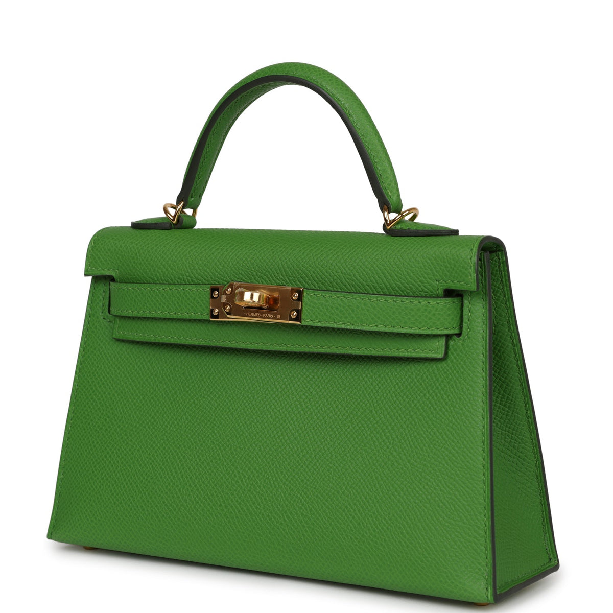 Hermès Kelly Sellier 20 Vert Yucca Epsom Gold Hardware