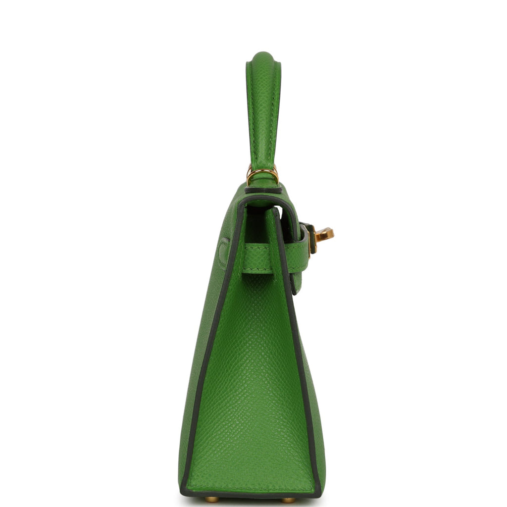 Hermès Kelly Sellier 20 Vert Yucca Epsom Gold Hardware