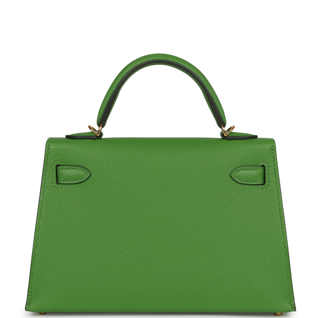 Hermès Kelly Sellier 20 Vert Yucca Epsom Gold Hardware