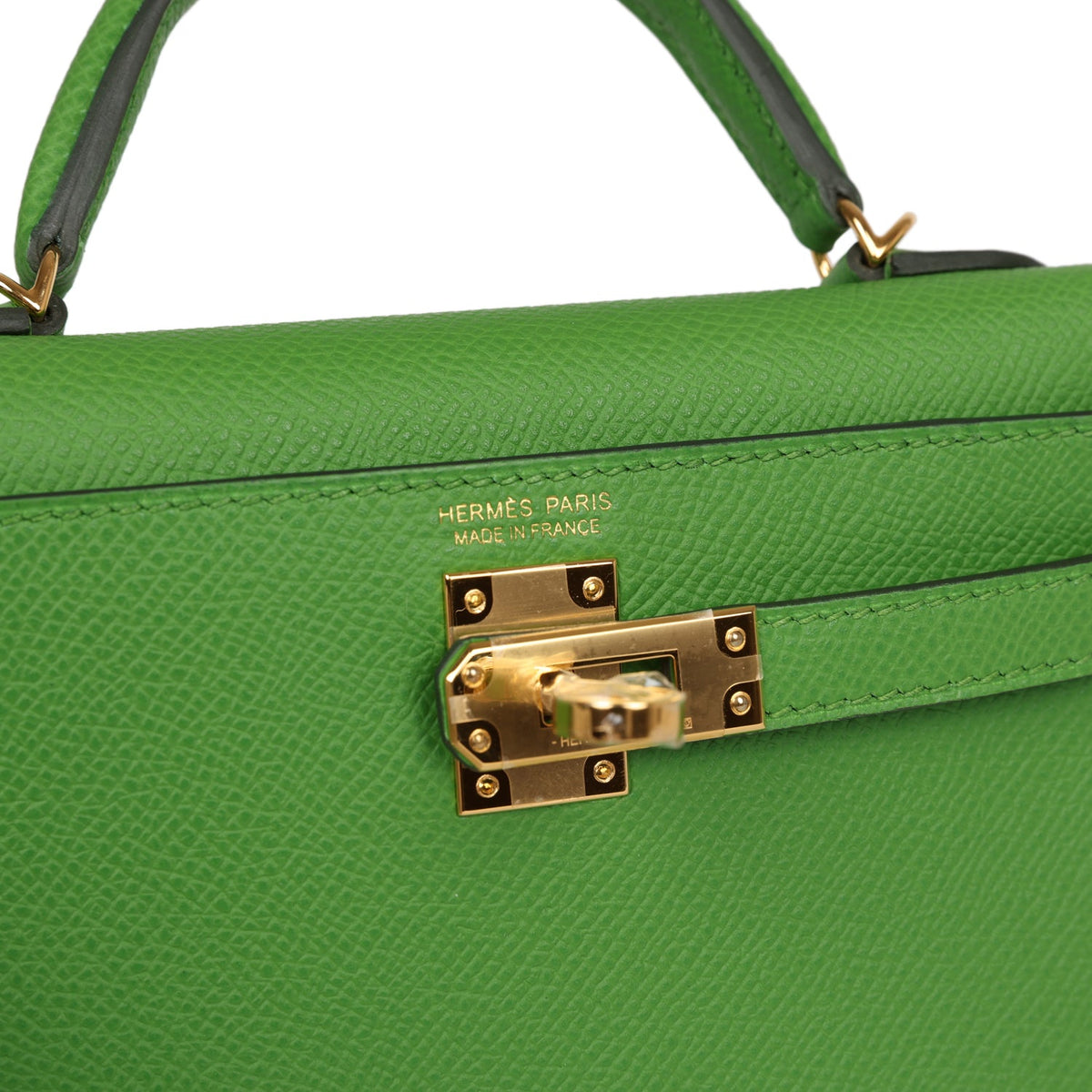 Hermès Kelly Sellier 20 Vert Yucca Epsom Gold Hardware