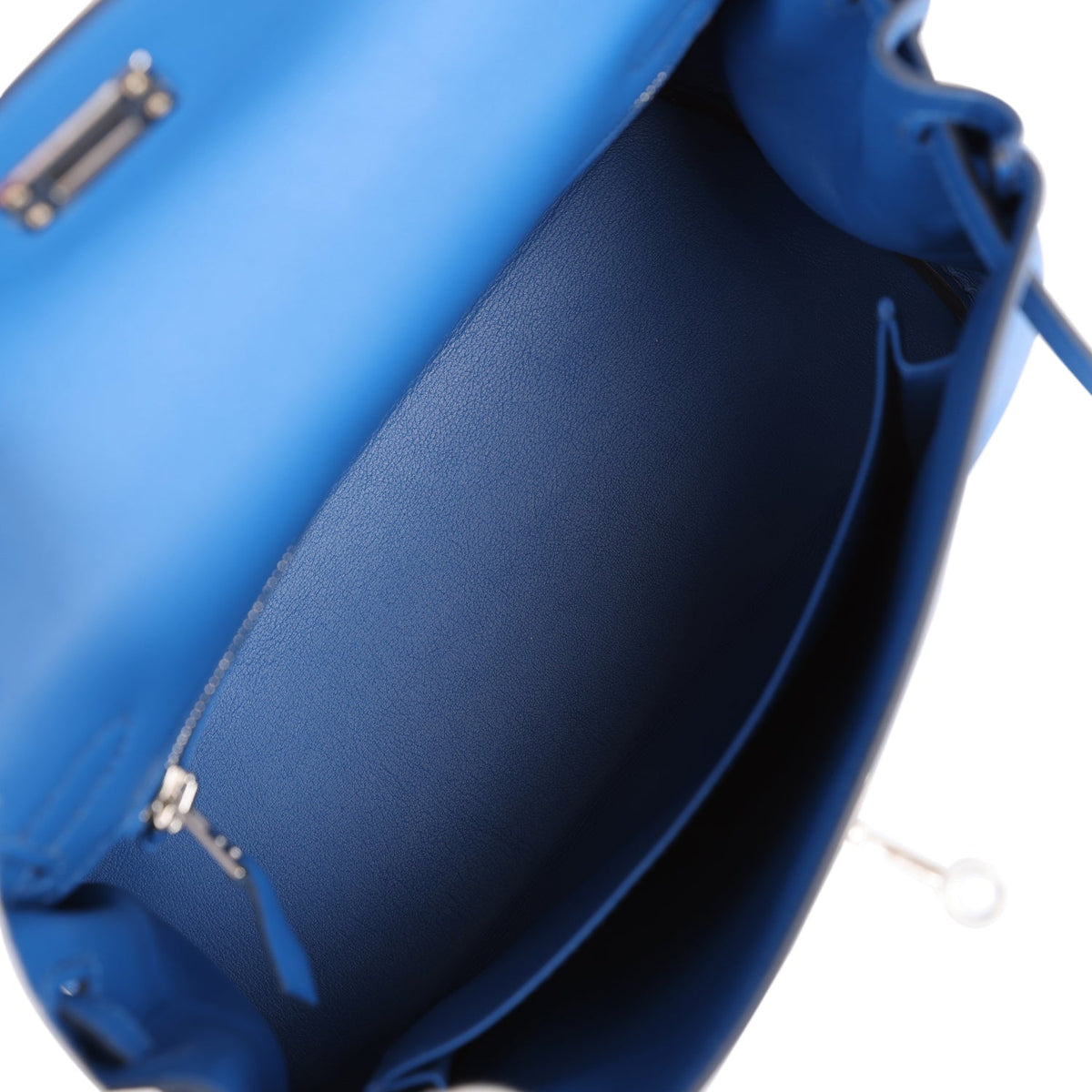 Hermès Kelly Retourne 25 Bleu France Swift Palladium Hardware