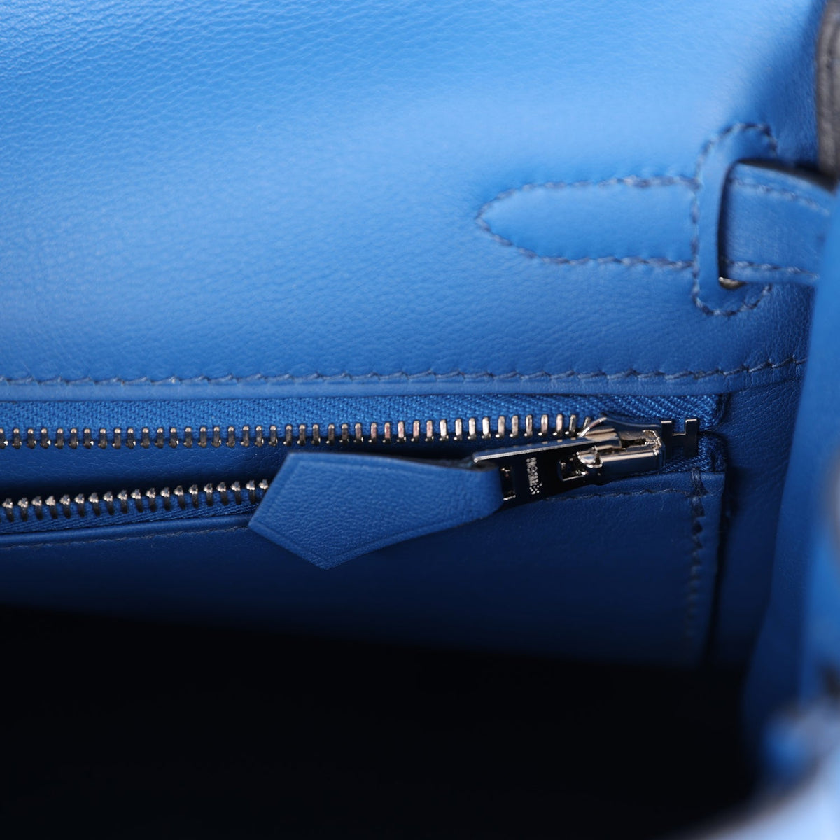 Hermès Kelly Retourne 25 Bleu France Swift Palladium Hardware