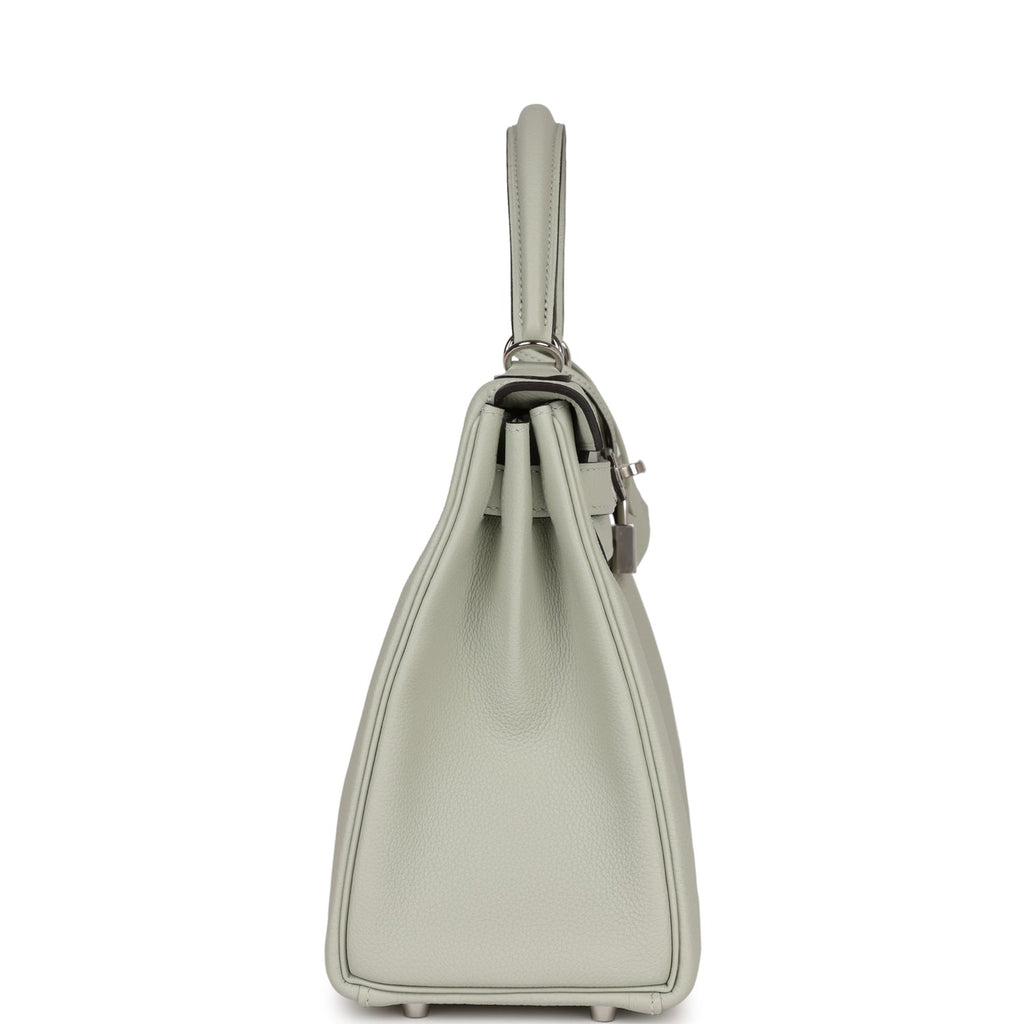 Hermès Kelly Retourne 28 Gris Neve Togo Palladium Hardware