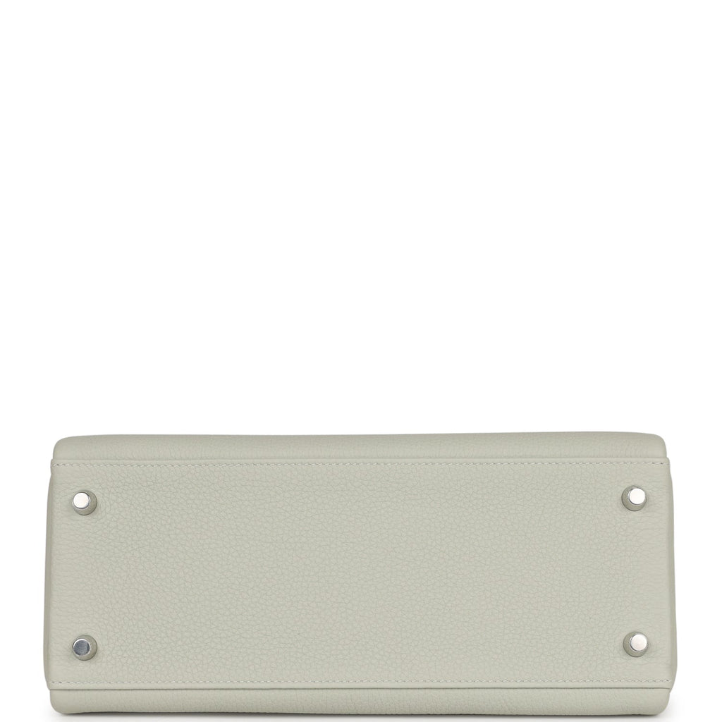 Hermès Kelly Retourne 28 Gris Neve Togo Palladium Hardware