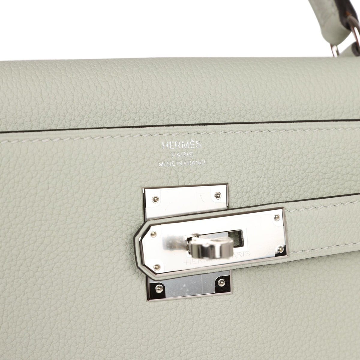 Hermès Kelly Retourne 28 Gris Neve Togo Palladium Hardware