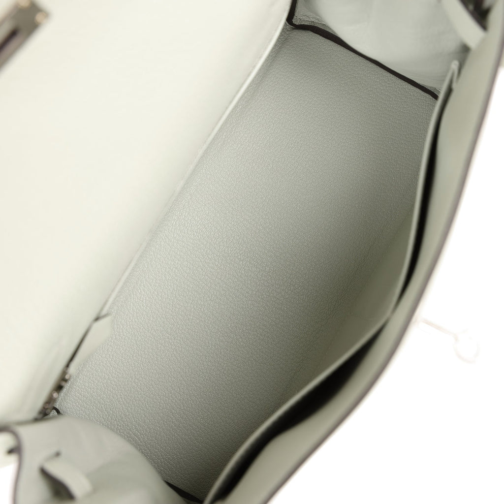 Hermès Kelly Retourne 28 Gris Neve Togo Palladium Hardware