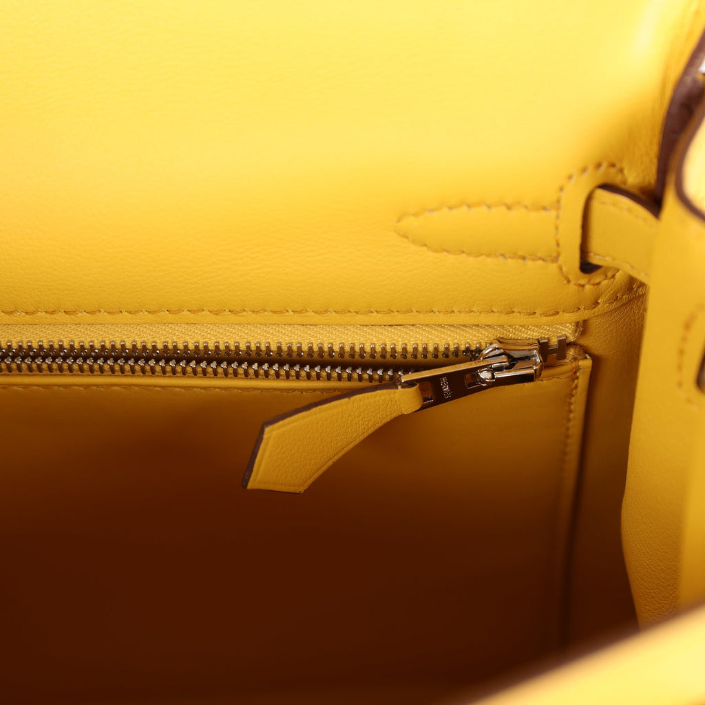 Hermès Kelly Retourne 25 Sun Swift Palladium Hardware