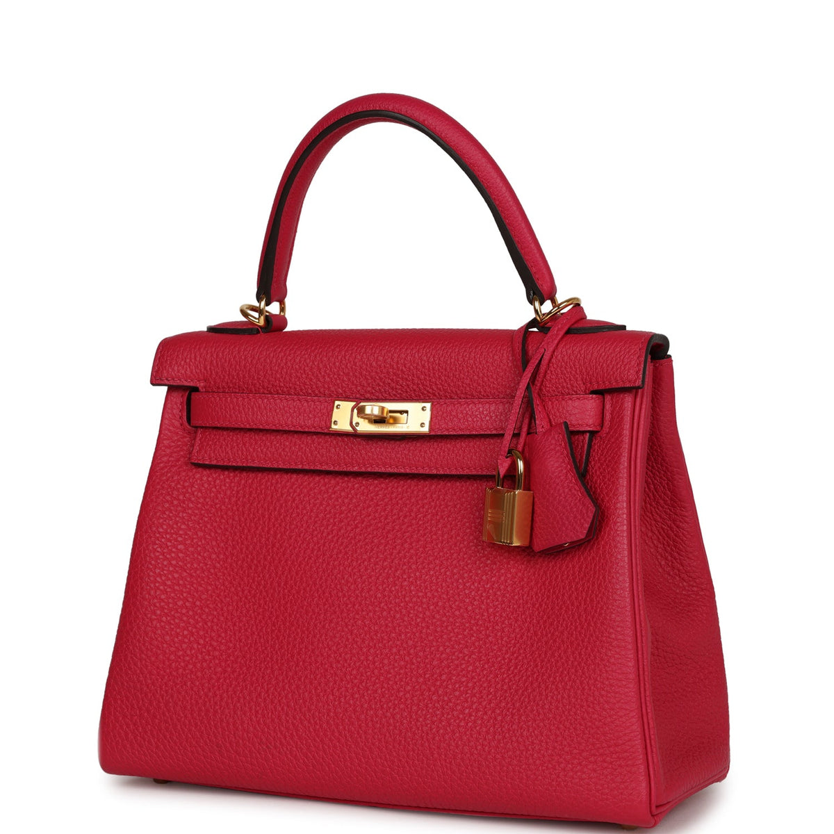 Hermès Kelly Retourne 25 Framboise Togo Gold Hardware