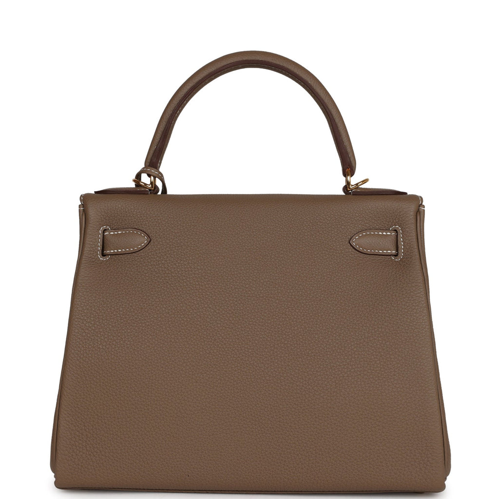 Hermès Kelly Retourne 28 Etoupe Togo Gold Hardware