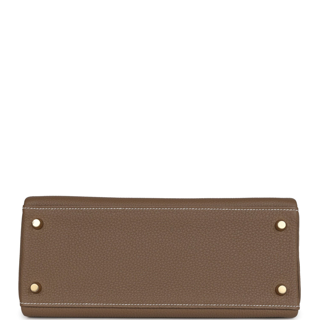 Hermès Kelly Retourne 28 Etoupe Togo Gold Hardware